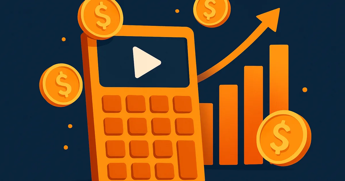 YouTube earnings calculator — estimating ad revenue from views and RPM
